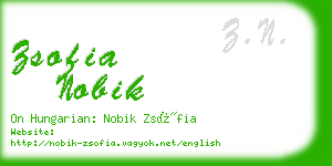 zsofia nobik business card